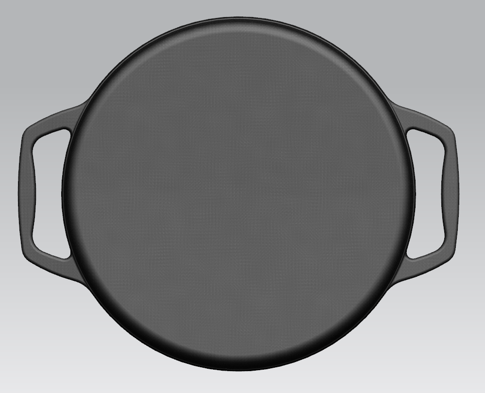 YFGRX31002 Cast Iron Pre-seasoned Round Griddle Pan