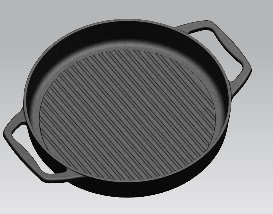 YFGRX31002 Cast Iron Pre-seasoned Round Griddle Pan