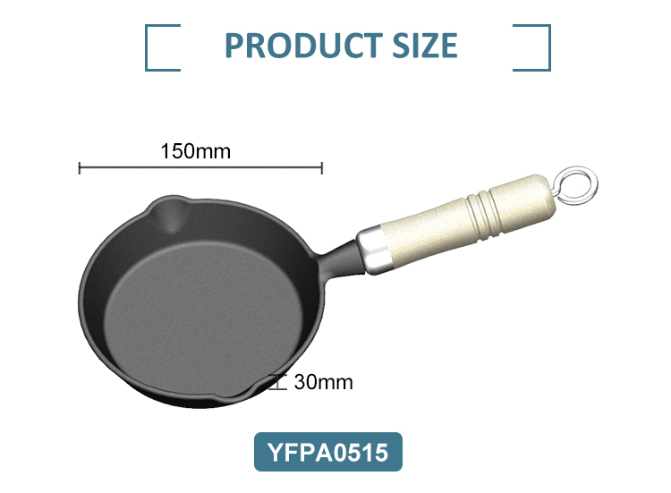 Best sell 6 Inch Pre-seasoned Cast Iron Skillet Pan Non Stick Egg Fry Pan