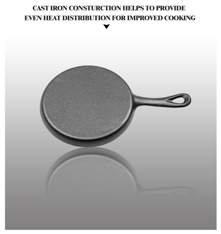 24CM Professional Large Breakfast Skillet Frying Pan Non Stick Pan Cast Iron Skillet Pan with Handles