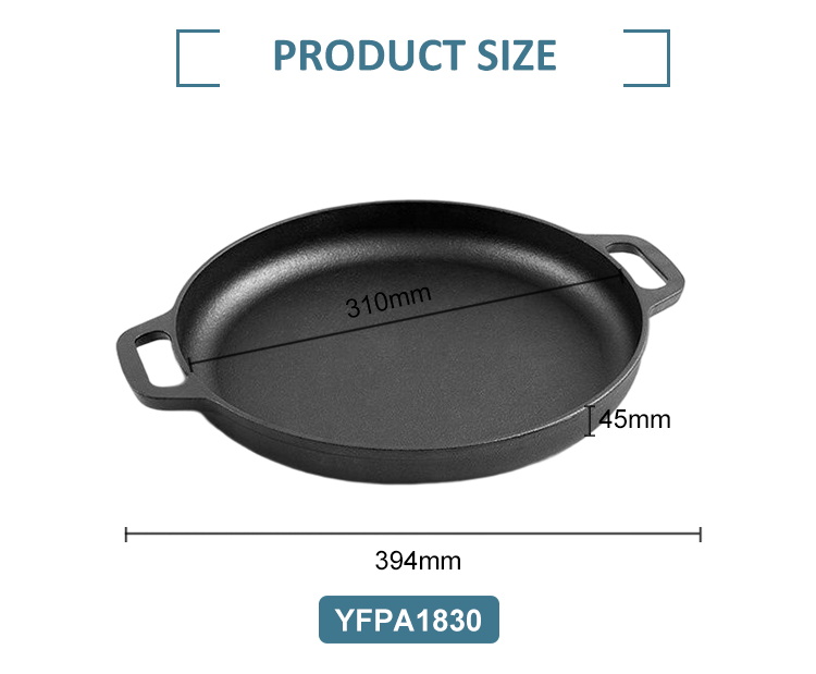 Hot Sale 30cm Cast Iron Frying Pan Skillet Egg Frying Pan with Non Stick Pre-seasoned Coating