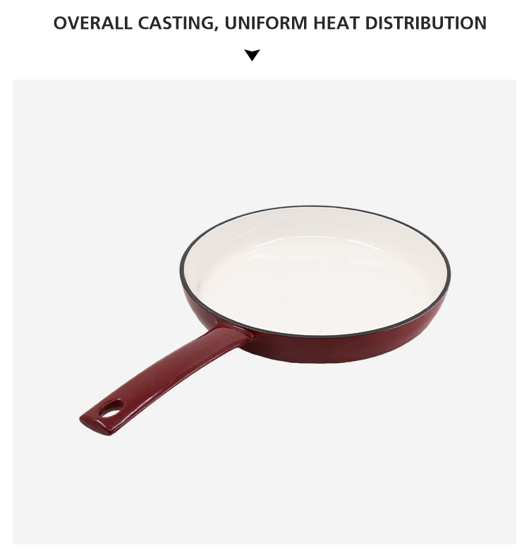 Hot Sale 10 Inch Cast Iron Frying Pan Skillet Egg Frying Pan with Non Stick Enamel Coating